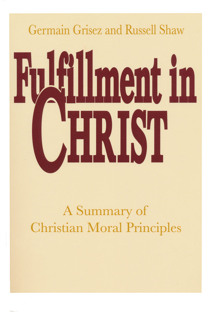 Cover image for Fulfillment in Christ ISBN 9780268009816